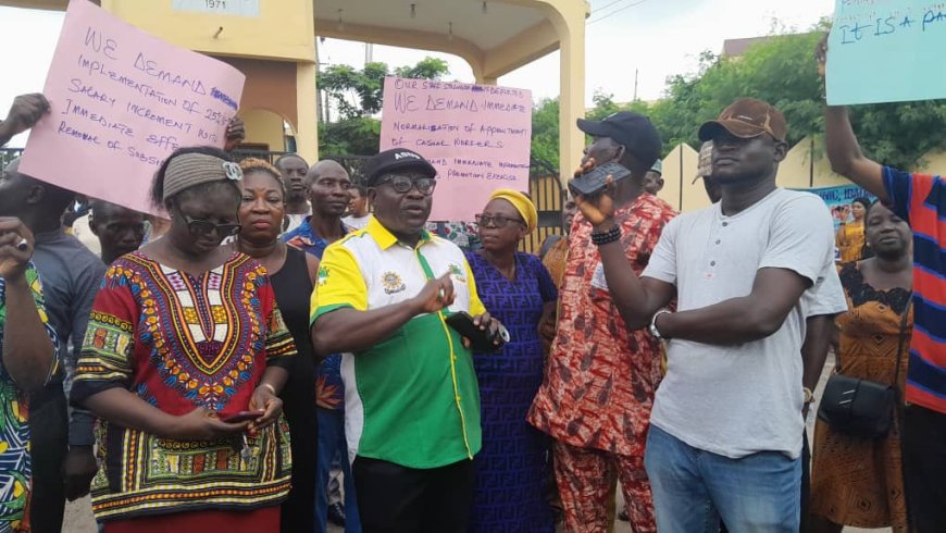 Unions Shut Down The Polytechnic Ibadan Over Mismanagement by Consultant, Demand Governing Council, Salary Increment