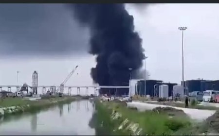 Explosions, Fire Rock A Section of Dangote Refinery Ibeju-Lekki Lagos