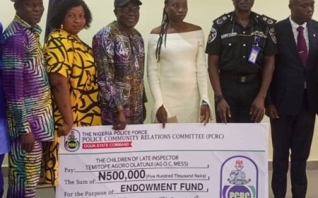 PCRC Ogun Awards N500,000 Endowment Fund to Children of Late Inspector Agoro
