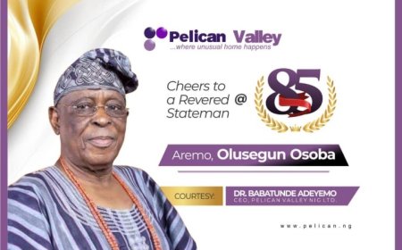 Pelican Valley Celebrates Aremo Olusegun Osoba at 85               ...Says Foremost Real Estate Firm is a Beneficiary of Ex-Governor's Rural Development Initiatives