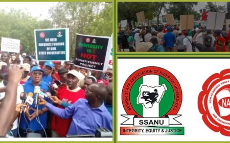 Security Men Clash With Protesting SSANU,NASU Members at Unity Fountain Abuja