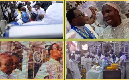 His Eminence Revd. E.M.F Oshoffa,Revd. Mother Esther Ajayi Storm Abeokuta As CCC Ibara Cathedral Celebrates Golden Jubilee Adult Harvest Anniversary in Grand Style