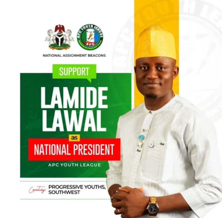 JUST IN:Ogun Born Lamide Lawal Inaugurated  As New National President,APC Youth League