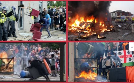 Violent Protests,Riots, Lootings Spread Across Cities in Britain After Southport Knife-Attack Killing of 3 Young Girls,Over 150 Arrested