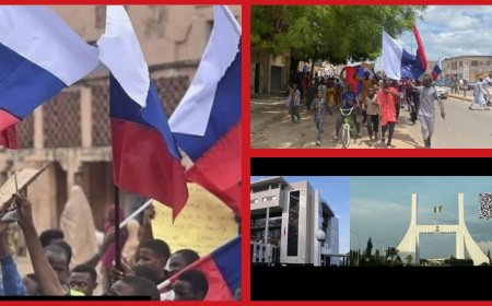 Russian Embassy in Nigeria Denies Involvement with Flying of Russian Flags By Protesters in the North,Says It's Their Personal Choice
