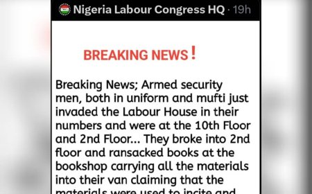 Mixed Reactions Trail Raid of NLC Headquarters By Armed Security on Thursday Night