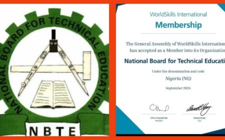NBTE Announces Nigeria's Admission to The World Skills International (WSI) After Decades of Pursuit, Says It Heralds Global Opportunities For Youths