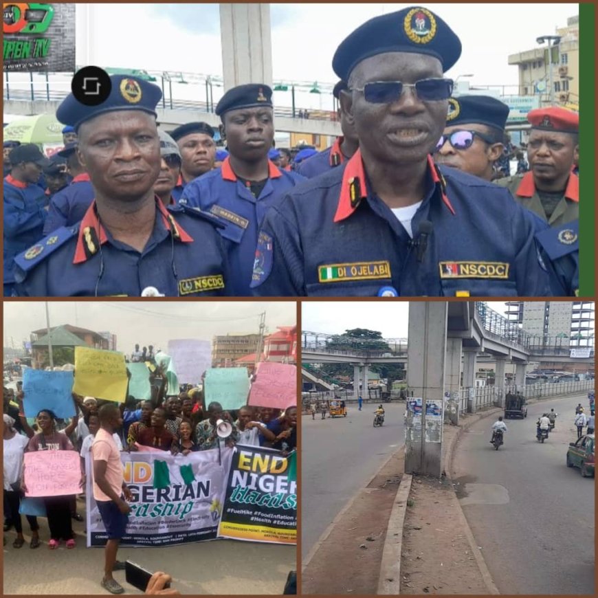 Citizens United Against Hunger Stage Protest at Moshood Abiola Stadium Abuja,Ogun State is Calm and Peaceful Says NCDC Commandant