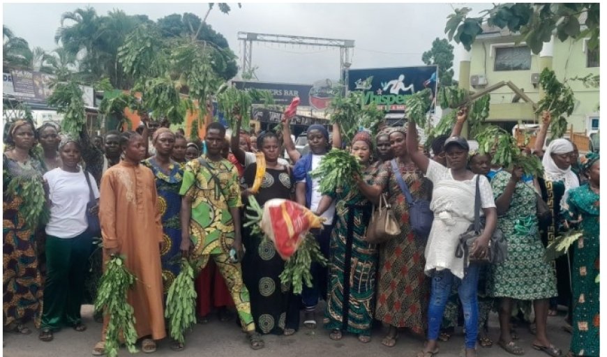 ABEOKUTA -Traders Protest After Another Market Invasion, Carting Away Bags of Rice Worth N20 Million By Nigerian Customs Service Amid Commencement of Tariffs Waivers on Food Commodities