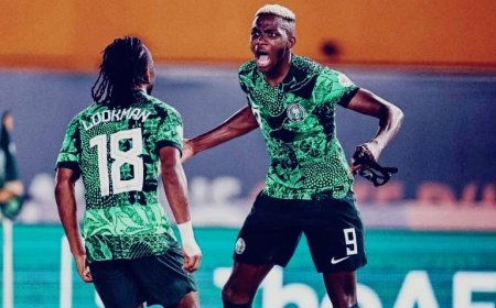 Osimhen, Lookman Power Nigeria to Dominant AFCON Qualifier Victory As They Score 3-0 Against Benin Republic