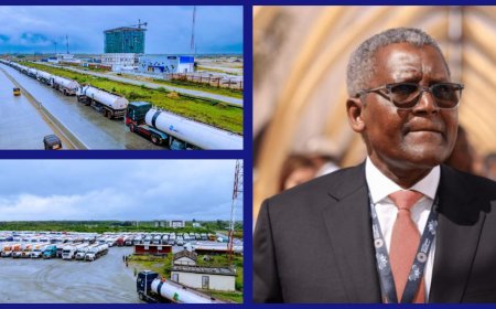 Dangote's Petrol Supply: Nigerians Express Mixed Feelings As NNPCL Deploys Hundreds of Trucks To Dangote Refinery’s Fuel Loading Gantry