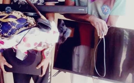 Bauchi Police Command Arrest Two University Students For Stealing TV, DSTV Decoder, Other Belongings to Fund Their Final Year Project Defence