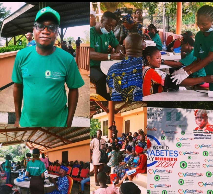 World Diabetes Day 2024: Obasanjo Is A Good Example Of Diabetes Management, Says OOF CEO, Olalekan Makinde As Foundation Offers Free Screenings, Medical Care to Ogun People