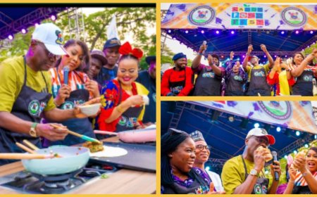 Sanwo-olu Shows Off His Cooking Skills With Chef T at Lagos Food Festival, Pledges to Cook More Governance, Growth for SMEs