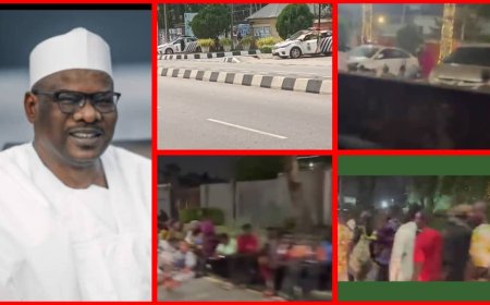 Nigerians React to Senator Ali Ndume's Hunger-in-the-land Video of Crowd at Tinubu's Bourdilon House