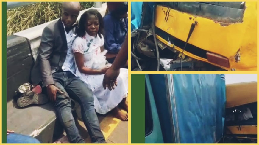 Lagos Netizens React, Call for Reforms of LT Buses After Newly-Wed Couple, 16 Others Escape Death in Third Mainland Bridge Multiple Collision