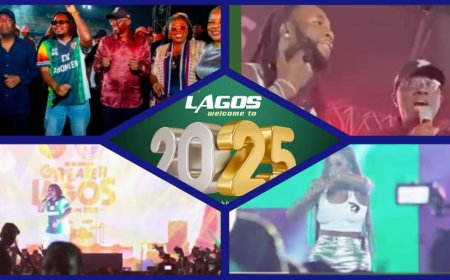 How Lagos Crossed Over to 2025 in Grand Style with Sanwo-olu Joined By Mega Stars, Wizkid, Burna Boy, Olamide, Tiwa Savage, Others