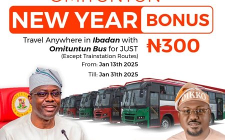 OMITUNTUN BUS BONUS: Ibadan Residents Elated As Makinde Announces N300 Flat Fare Subsidized Transport Services