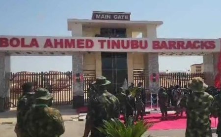 Huge Relief for Military Officers As President Tinubu Inaugurates 'Bola Tinubu Barracks' in Asokoro, FCT