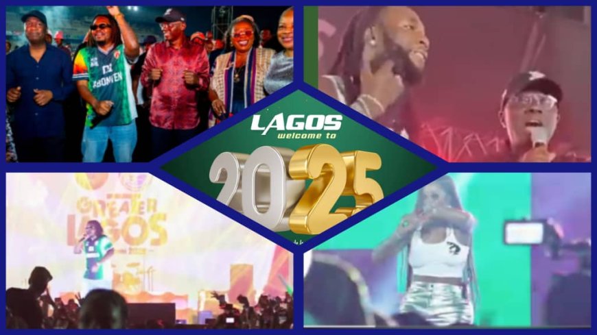 How Lagos Crossed Over to 2025 in Grand Style with Sanwo-olu Joined By Mega Stars, Wizkid, Burna Boy, Olamide, Tiwa Savage, Others