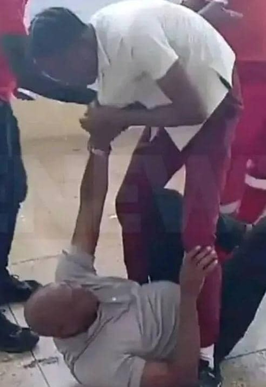 Photos: Drama as Student Beats Teacher Mercilessly For Allegedly Dragging Girlfriend With Him