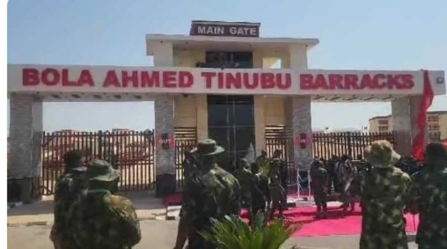 Huge Relief for Military Officers As President Tinubu Inaugurates 'Bola Tinubu Barracks' in Asokoro, FCT