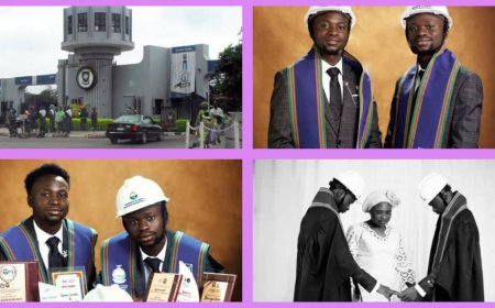 UNIVERSITY OF IBADAN: Identical Twin Brothers Graduate As Best Students in Department, Faculty with Identical CGPA at U.I