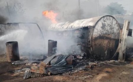 Business Owners in Ibadan in Pain, Agony as Tanker Explodes Around Lagos-Ibadan Expressway Toll Gate End
