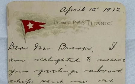 Titanic Survivor’s Letter Bought for £300,000 at Auction 113 Years Later