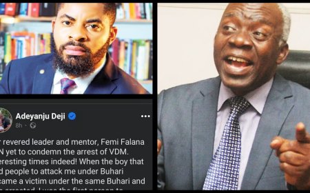 VDM's Lawyer, Deji Adeyanju Condemns Femi Falana for Silence Over VeryDarkMan’s Arrest