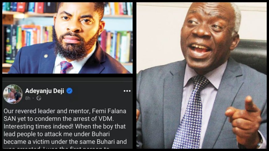 VDM's Lawyer, Deji Adeyanju Condemns Femi Falana for Silence Over VeryDarkMan’s Arrest