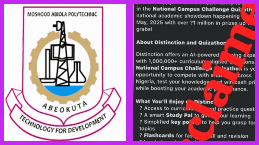 DISCLAIMER!!!MAPOLY DISSOCIATES SELF FROM PARTNERSHIP WITH COMDICT-NTI, WARNS STUDENTS AGAINST HONOURING UNAPPROVED INVITATIONS