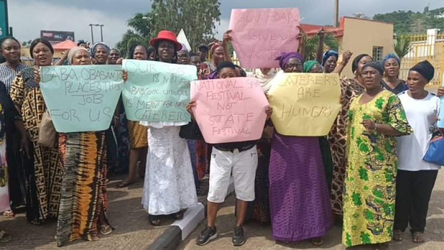 Caterers Protest Exclusion From Gateway Games as Widows, Breadwinners Plead for Governor’s Intervention