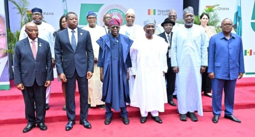 ECOWAS AT 50: Tinubu, Gowon, Others Attend 50TH ECOWAS Anniversary As Mali, Niger, Burkina Faso Abstain