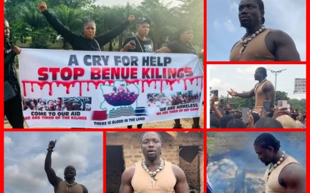 #StopBenueKillings:Popular Activist, VeryDarkMan Visits Benue, Leads Protests, Calls for Urgent Action