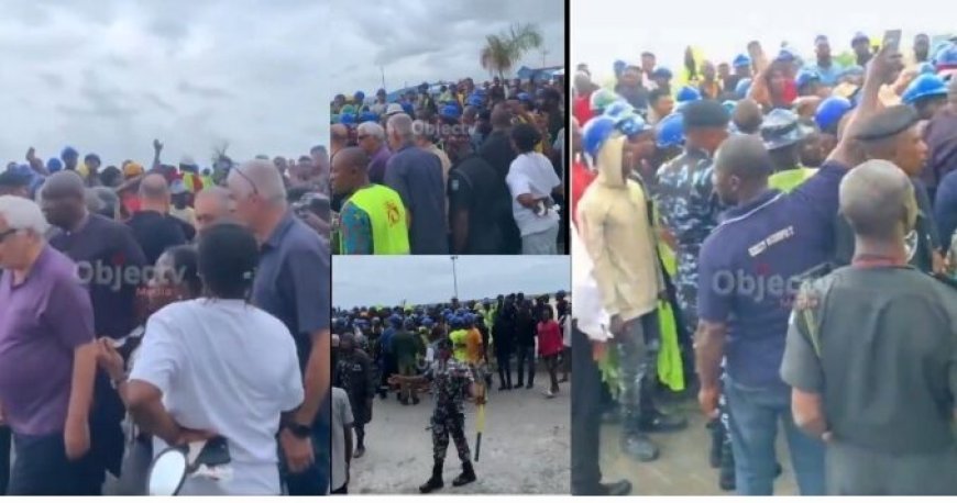 Confusion as Construction Company Owned by Tinubu’s Ally, Chagoury, Sacks Over 150 Workers For Protesting Against Poor Remunerations