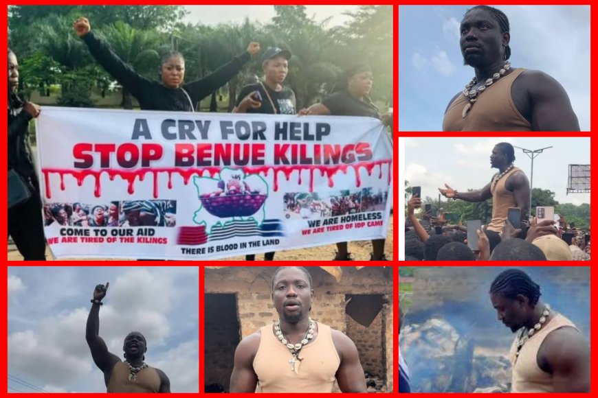 #StopBenueKillings:Popular Activist, VeryDarkMan Visits Benue, Leads Protests, Calls for Urgent Action