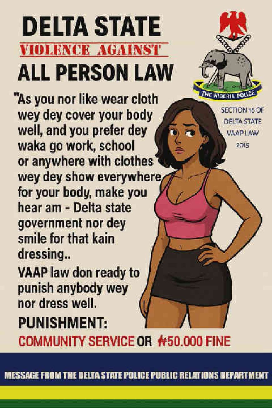 Controversy Erupts as Delta Police Begins Crackdown on ‘Indecent Dressing’ Under VAAP Law, Offenders Face N50,000 Fine or Community Service