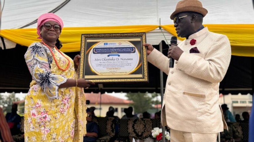 Ogun NYSC Director Honoured with UNESCO Award for Youth Entrepreneurship Development
