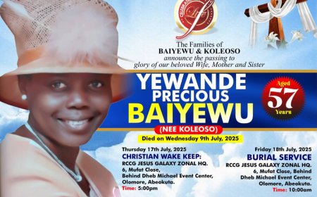 FUNAAB Mourns As Director of Internal Audit, Mrs. Yewande Baiyewu Dies Aged 57