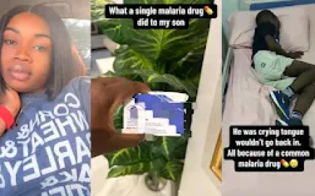 Mother Cries Out as Malaria Drug Causes Son’s Tongue to Hang Out, Sparks Online Outrage
