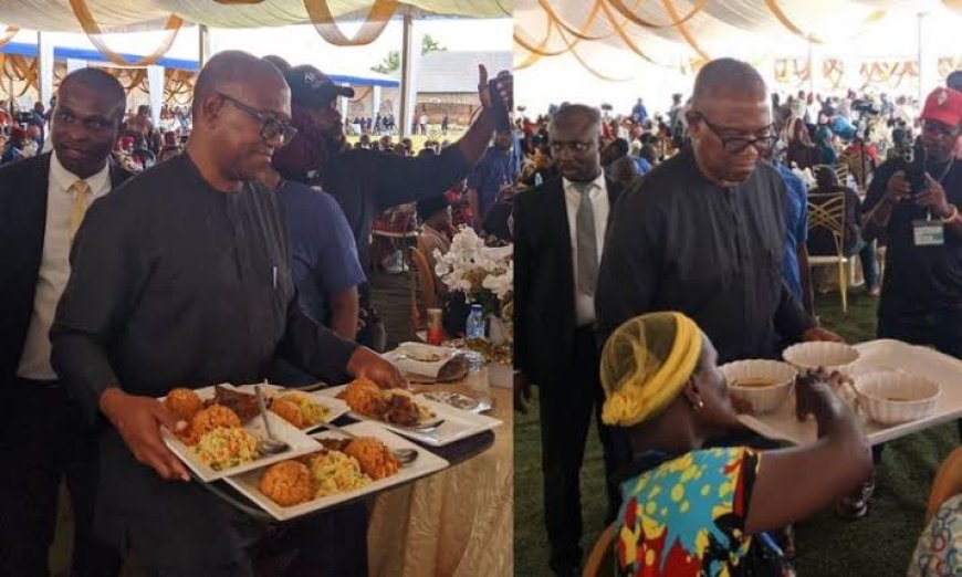 Peter Obi Explains Why He Served Food at Imo Event, Says Leadership Must Embody Service