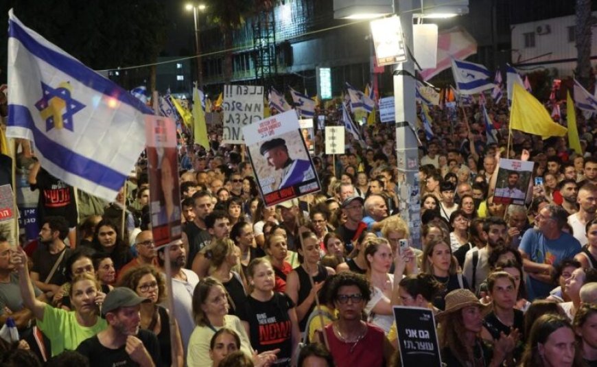 Hundreds of Thousands of Israelis Block Roads, Fill Street to Call For End to Gaza War, Freedom of Hostages