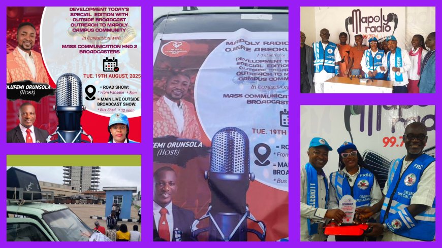 World Humanitarian Day 2025: MAPOLY Campus Radio, Final Year Broadcast Students Bombard Abeokuta with Outside Broadcast Outreach, Awards