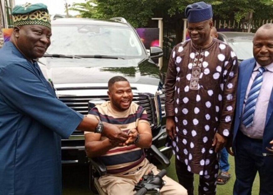 Makinde Gifts Ayefele SUV After Fresh FM Fire Incident