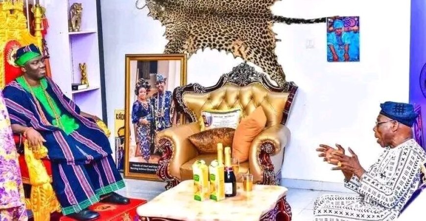 Obasanjo, Senator Iyabo Visit Alaafin Amid Deepening Dispute With Ooni of Ife