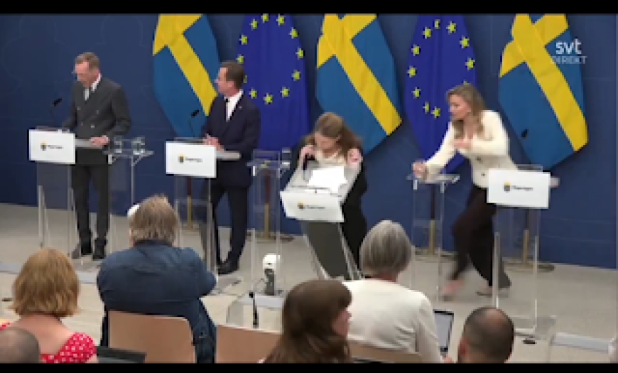 Confusion as Sweden’s Health Minister, Elisabet Lann, Collapses During Press Conference, Lands at Hospital
