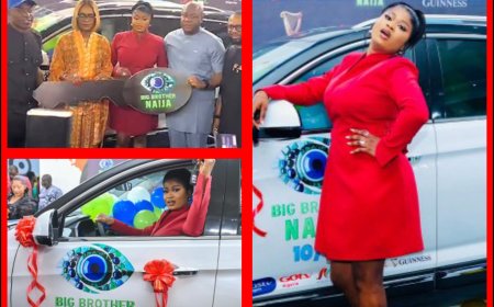 Photo Report: BBNaija Season 10 Winner Imisi Receives ₦80m Cash, Innoson SUV