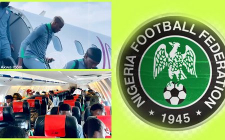 Follow Up: Super Eagles Finally Arrives Uyo After Aircraft Issue Forcing Emergency Landing in Angola