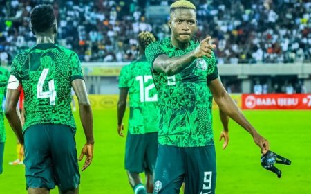 Congratulations in Air as Osimhen’s Hat-Trick Fires Nigeria Into World Cup Playoffs